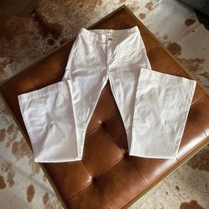 White Bell Bottom Flare Jean by Hudson